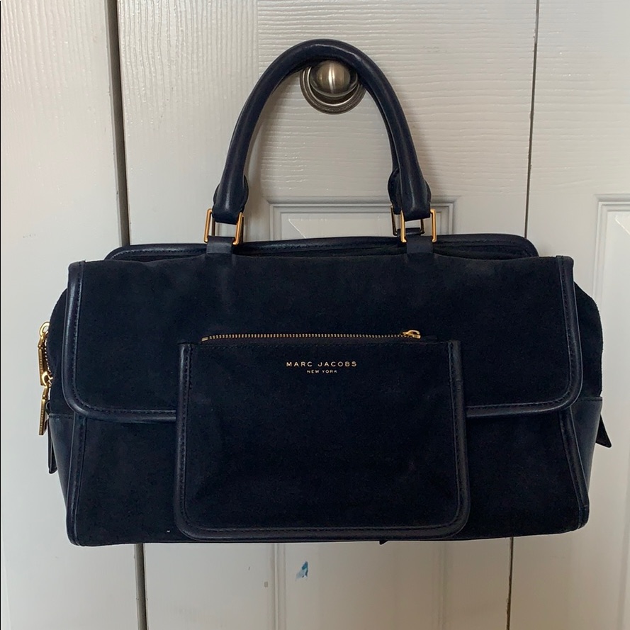 Marc Jacobs Navy Blue Velvet Purse